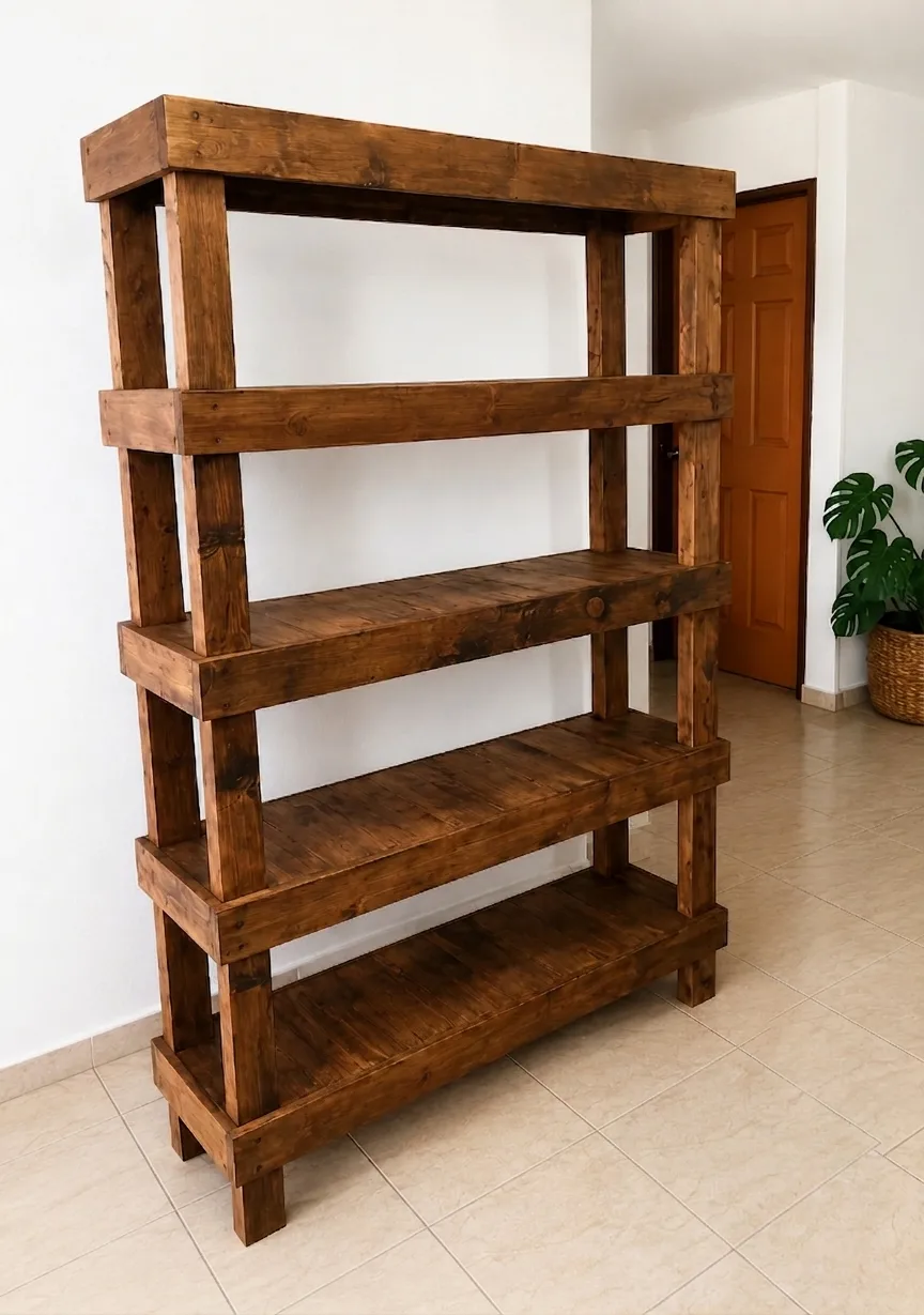 Estanteria Rústica, en madera de ciprés