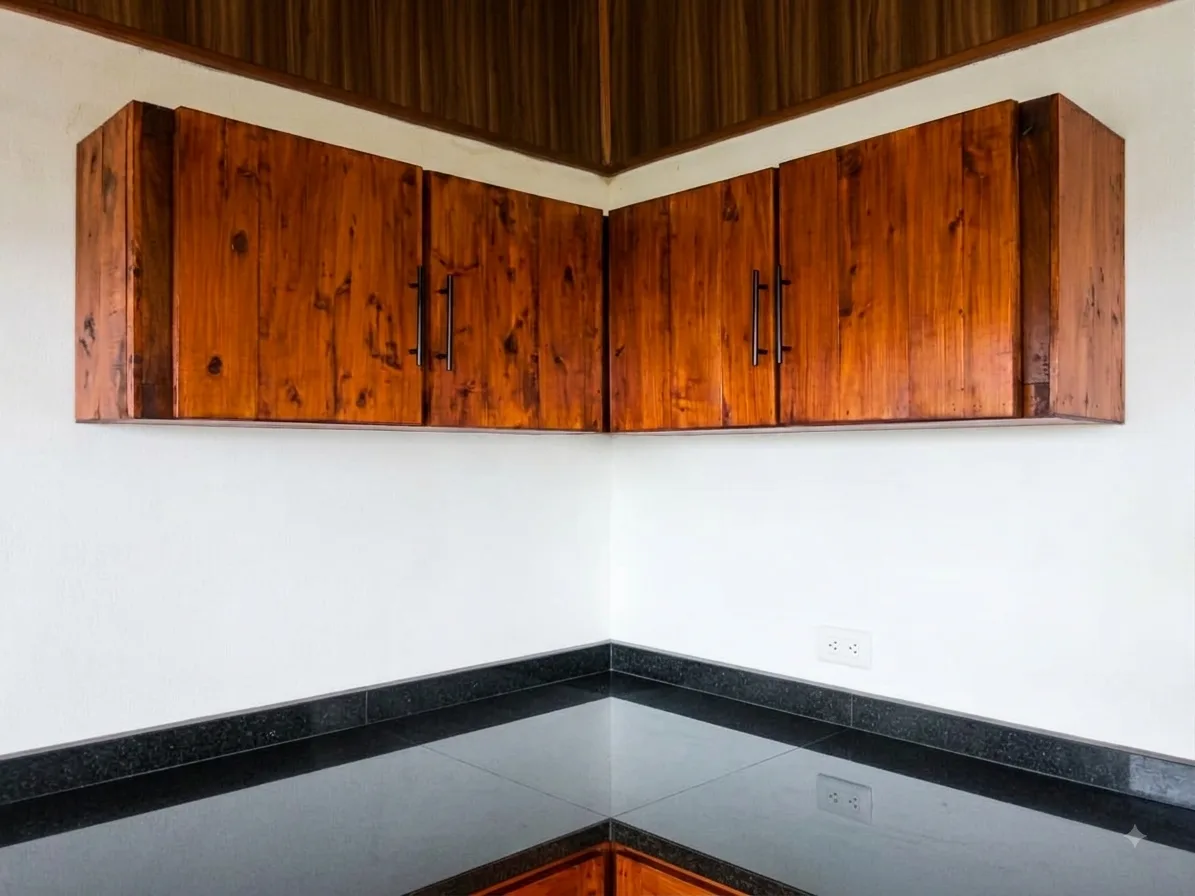 Mueble aereo Rústico, en madera de laurel